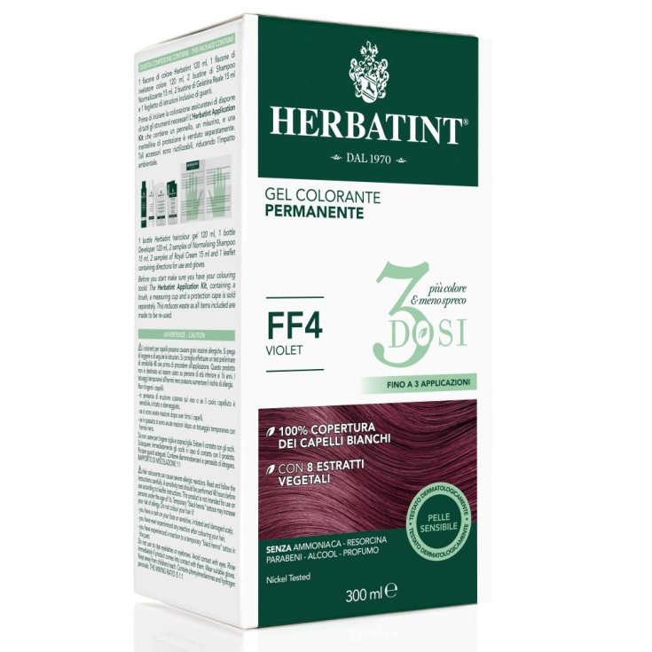 Herbatint FF4 Violet Gel de Coloration Permanente 3 Dosages 300 ml