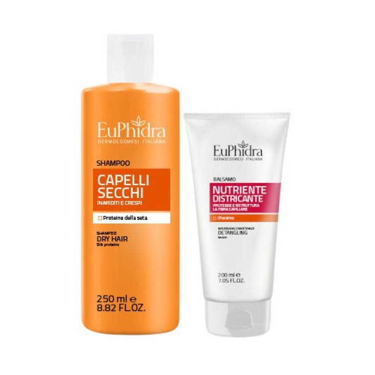 Shampooing Cheveux Secs + Après-Shampoing Démêlant EuPhidra 250ml + 200ml