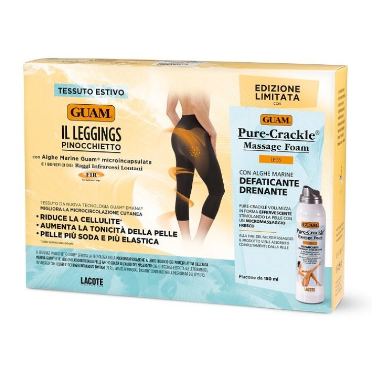 Le Leggings Capris XS-S + Mousse de Massage Drainante 150ml GUAM