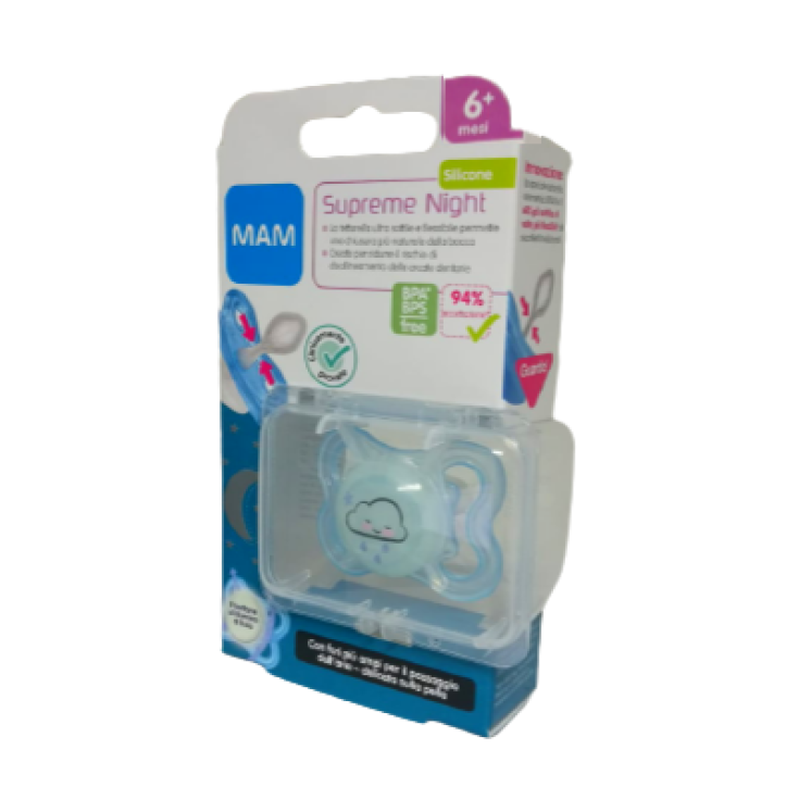 Mam Sucette Silicone Night Bleu 0-6 mois 