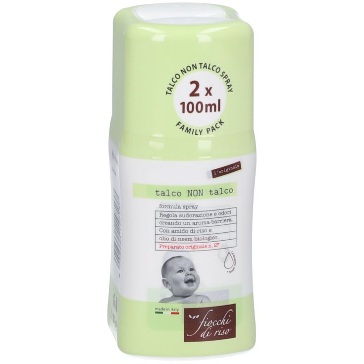 Talc Non Talc Flocons de Riz Spray 2x100ml