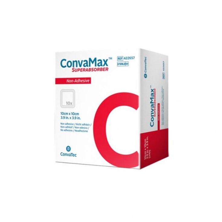 ConvaMax Superabsorbant Non Adhésif ConvaTec 10X10cm 10 Pansements