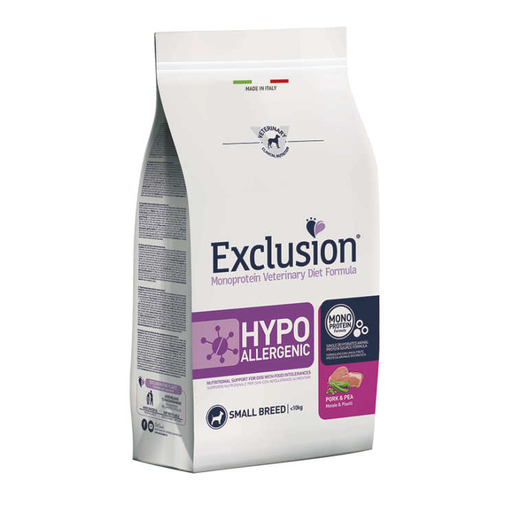 EXCLUSION® MD HYPOALLERGÉNIQUE PORC ET POIS PETITE RACE 2KG