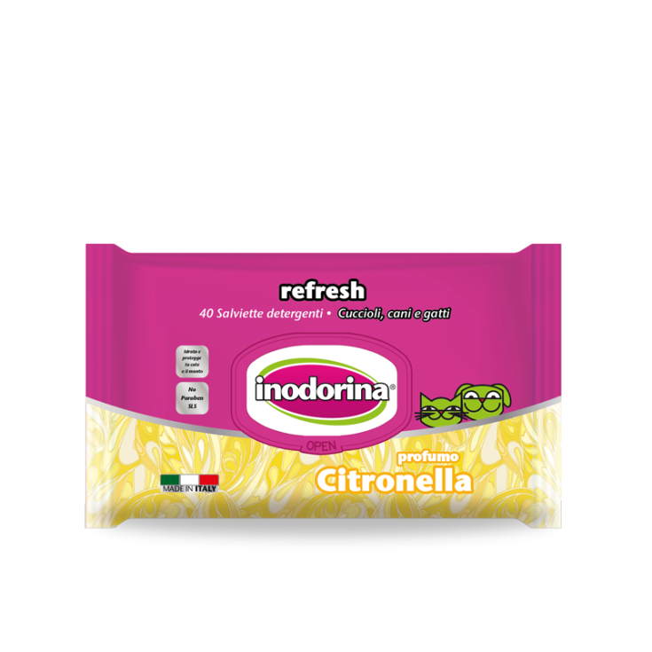 Refresh Citronnelle Inodorina 40 Lingettes