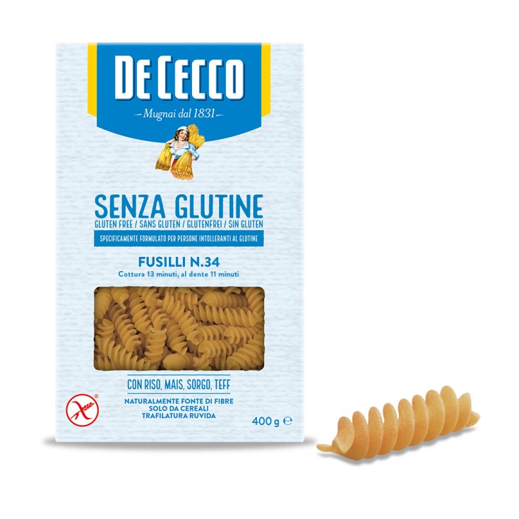 Fusilli N. 34 Sans Gluten De Cecco 400g