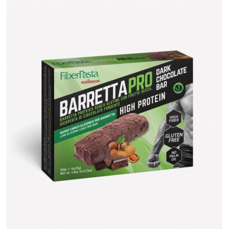 Barre FiberPasta® Pro Chocolat Noir 4x35g