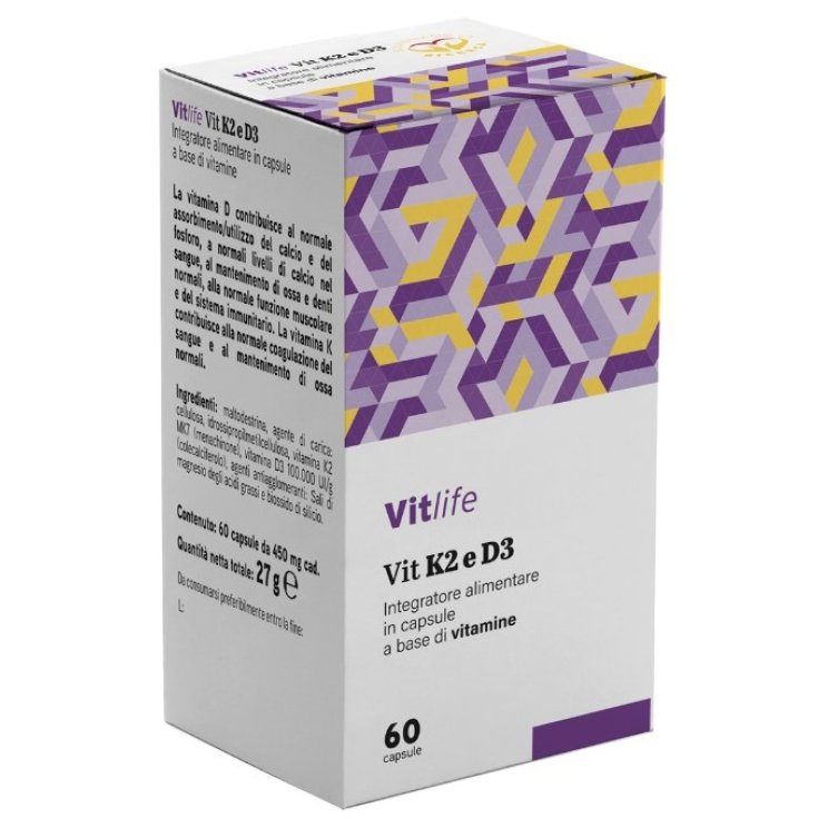 VITLIFE VIT K2 D3 60 Gélules