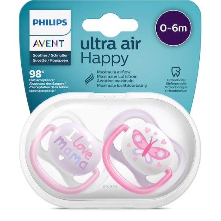 Ultra Air Happy Philips Avent 2 Sucettes