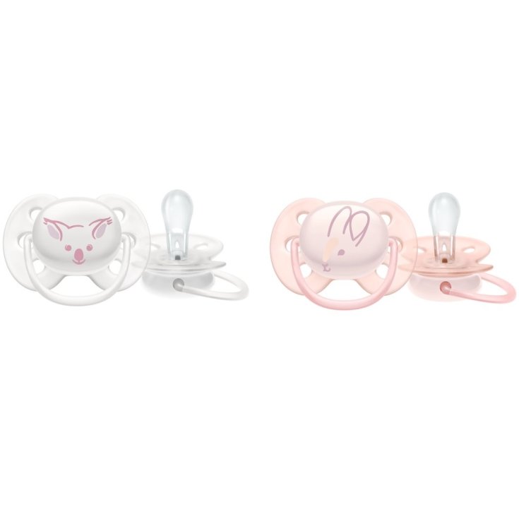 Ultra Air Animals Philips Avent 0-6M Rose 2 Sucettes