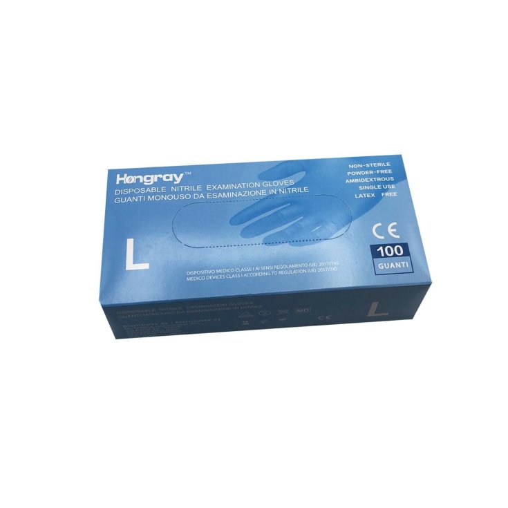 Hongray Gants Nitrile Taille L 100 Pièces