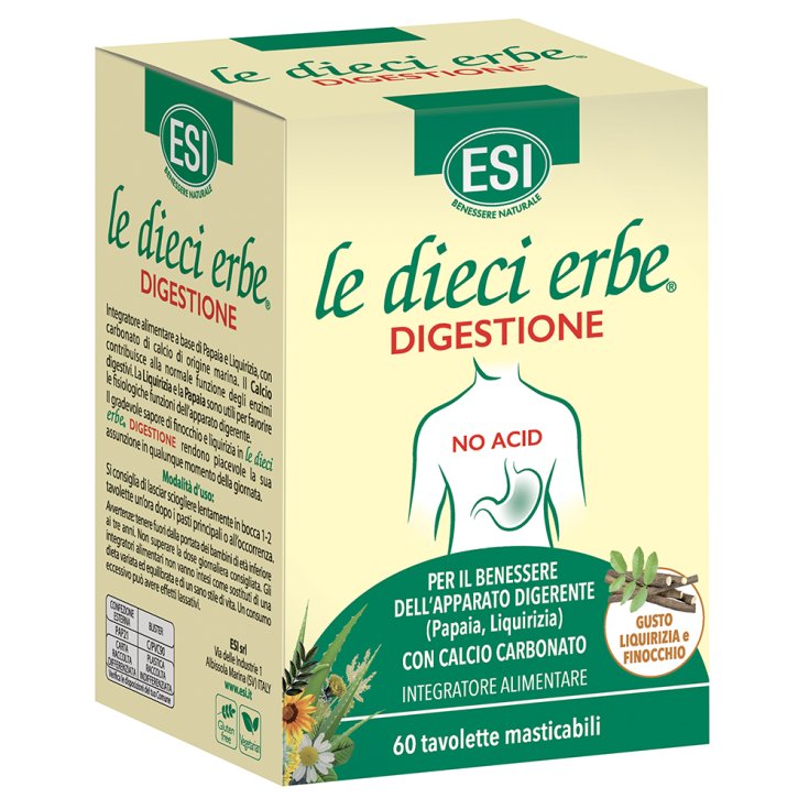 SANS DIGESTION ACIDE les dix herbes ESI 60 Comprimés