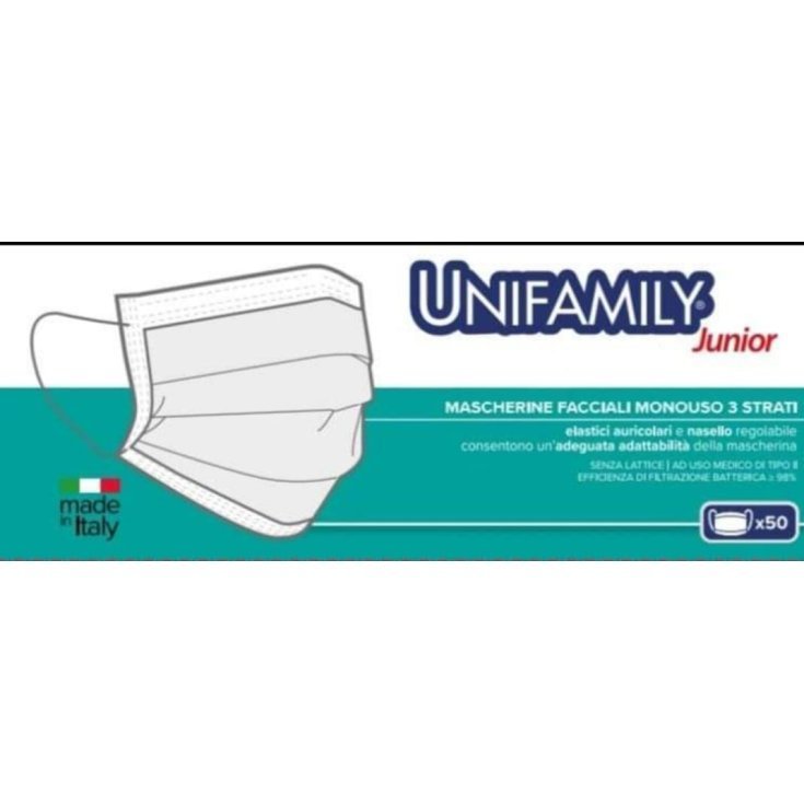 MASQUE UNIFAMILY JUNIOR ROSE 50 Pièces