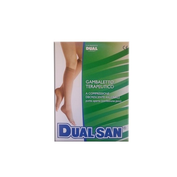 KKL2/3 Compression Décroissante Thérapeutique Mi-Bas Bout Ouvert DUALSAN Taille 2