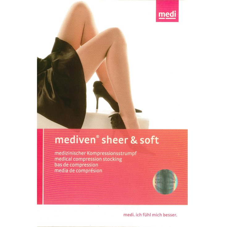 Sheer & Soft K1 Mediven 430 Beige Mi-Bas Taille 5
