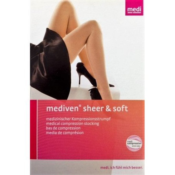 Sheer & Soft K1 432BE Bas autofixants Taille 3 Beige Mediven® 1 Paire