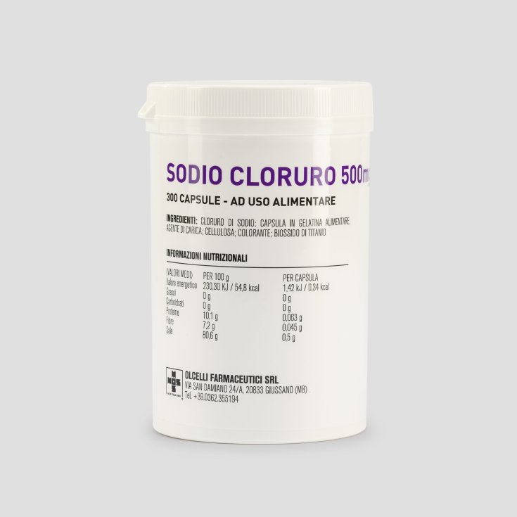 Chlorure de Sodium 500mg Olcelli Farmaceutici 300 Gélules