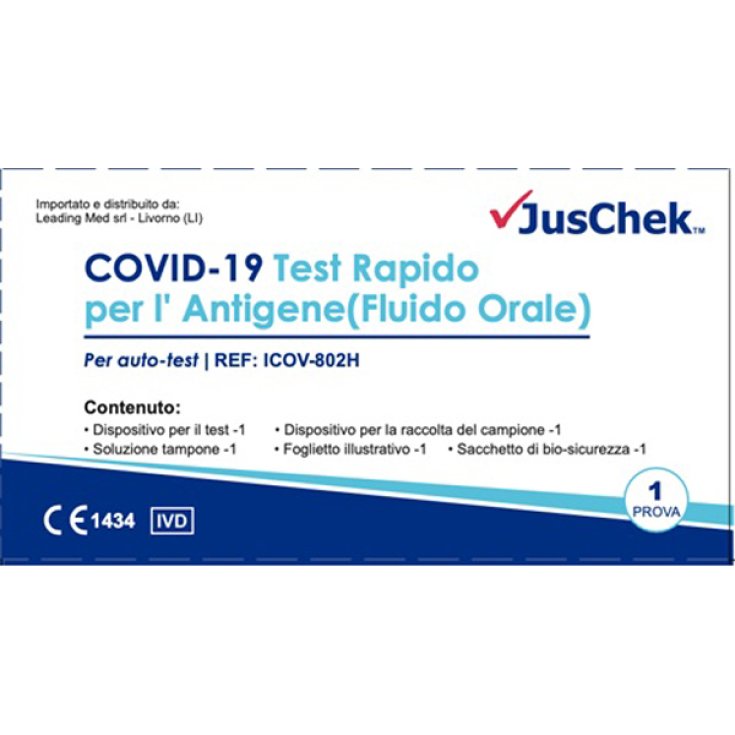 Test rapide pour COVID-19 Antigen JusChek ™ Oral Fluid