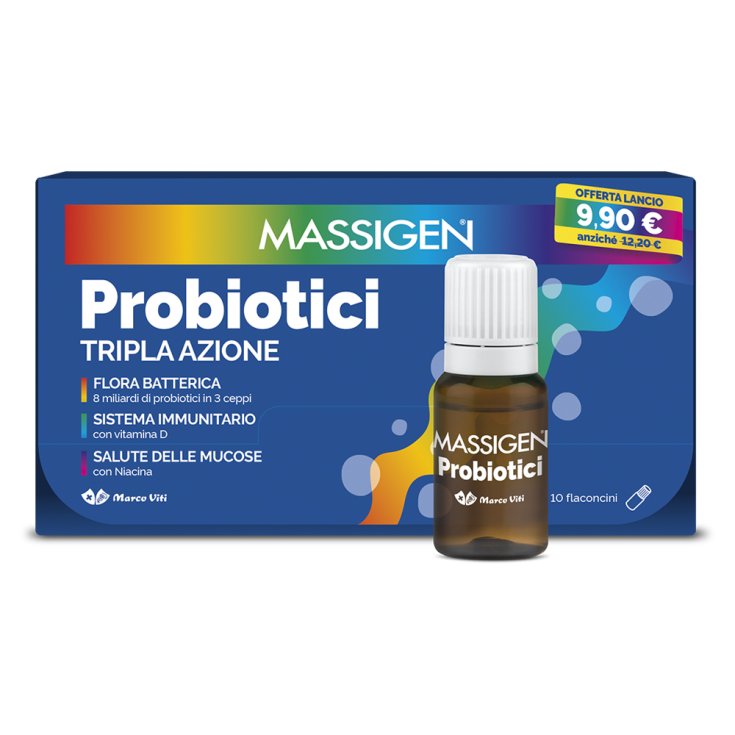 Massigen Triple Action Probiotiques 10x8ml