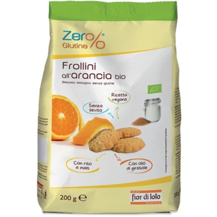 Biscuits Sablés Zer% Gluten A L'Orange Bio Fior Di Loto 200g
