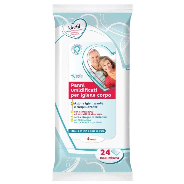 Lingettes humides pour l'hygiène corporelle Idrofil 24 pièces