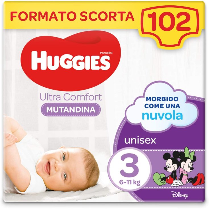 Couches Culotte Taille 3 Huggies Unisexe 102 Pièces