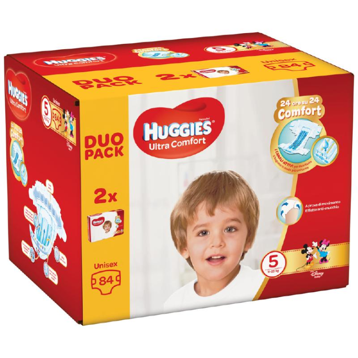 Ultra Confort Unisexe 5 Duopack Huggies 84 Pièces
