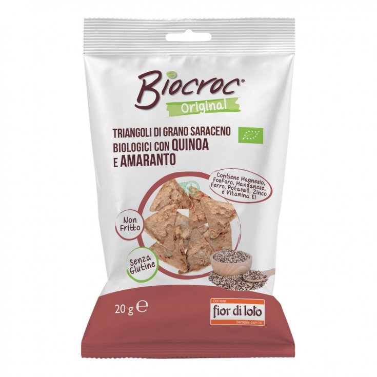 Biocroc Triangles de Sarrasin au Quinoa et Amarante Fior di Loto 20g