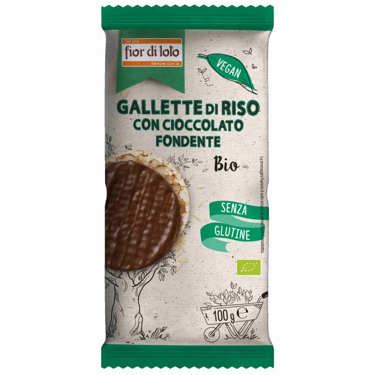 Galettes de Riz au Chocolat Noir Fior di Loto 100g