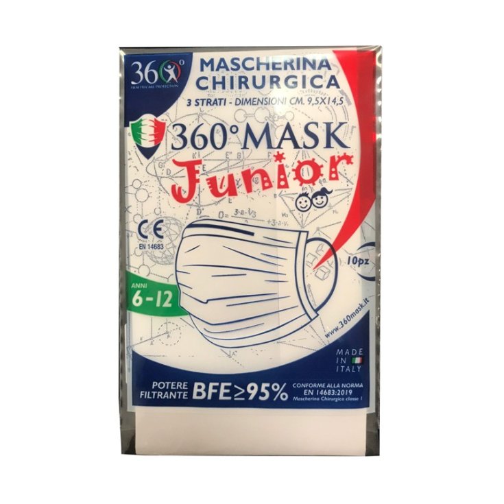 Masque Chirurgical Rose Masque 360° Junior 10 Pièces