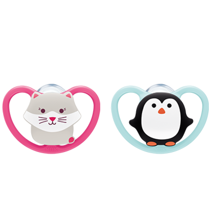 Space Silicone 6-18M Nuk Sucette 2 Pièces