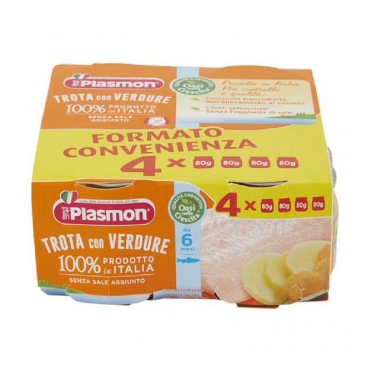 Poisson Truite Homogénéisé Aux Légumes Plasmon® 4x80g