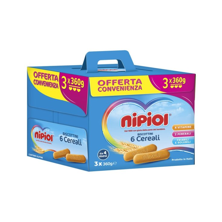 NIPIOL® 6 BISCUITS CÉRÉALES 3X360G