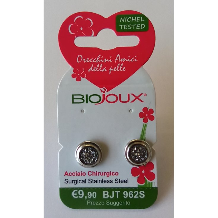 Biojoux® BJT 962S - Boucles d'Oreilles Plaque Cristal (10 mm) SANICO