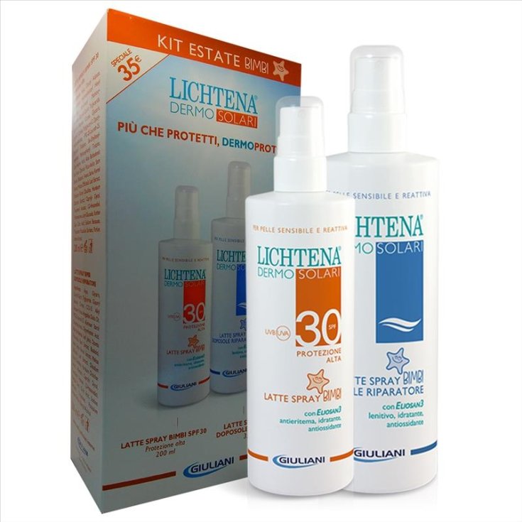 LICHTENA® DERMOSOLARI Spray Lait Enfant SPF30+ Lait Spray Réparateur Après Soleil