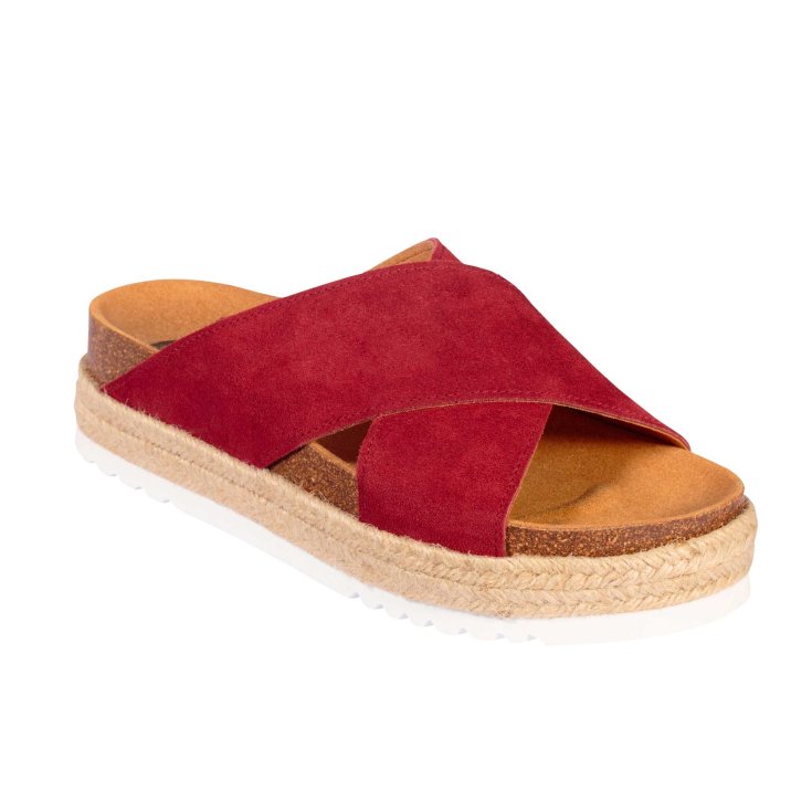 MALINDY CROSS SUEDE WOMANS ROUGE RUBIS N36 Dr. Scholl's®