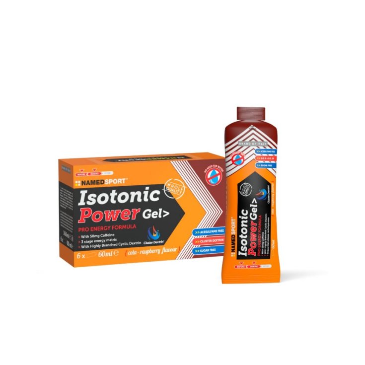 Coffret Isotonic Power Gel Cola-Framboise NamedSport 6x60ml