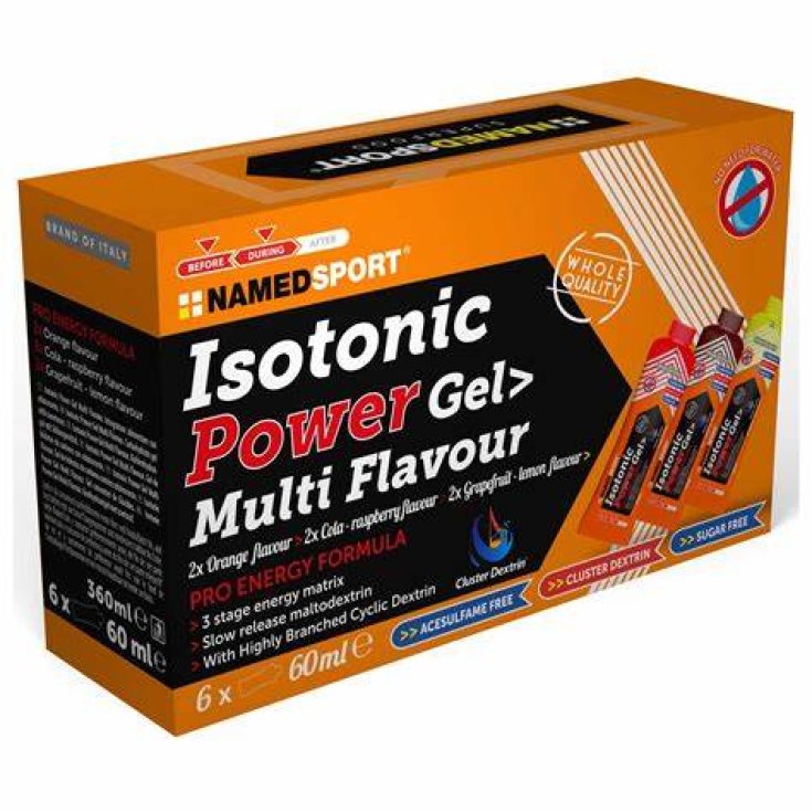 Coffret Isotonic Power Gel Multi Saveur NamedSport 6x60ml