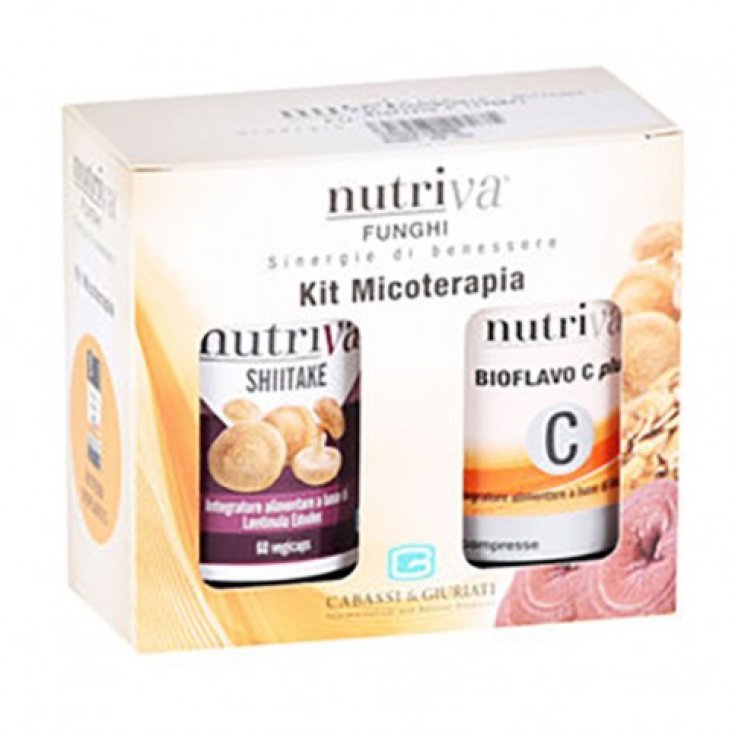 Nutriva Kit Micothérapie Shiitake + Bioflavo C Plus Cabassi & Giuriati 2x60 Comprimés