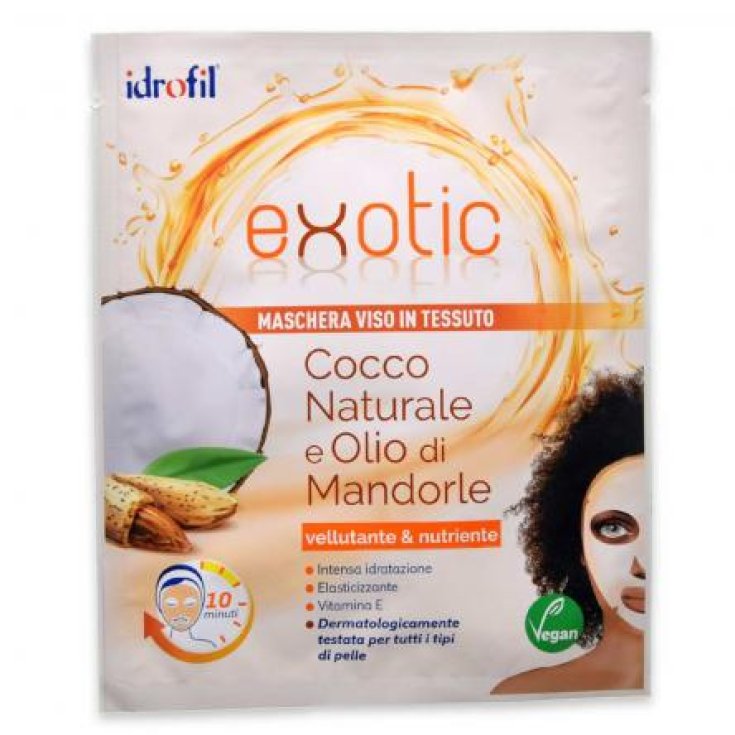 Masque tissu Idrofil® 1 aux huiles de noix de coco et d'amande exotiques naturelles