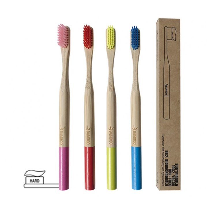 Brosse à dents en bambou poils durs ALCEA 1 pièce