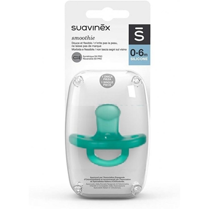 Sucette 100% Silicone 0-6M Vert Suavinex