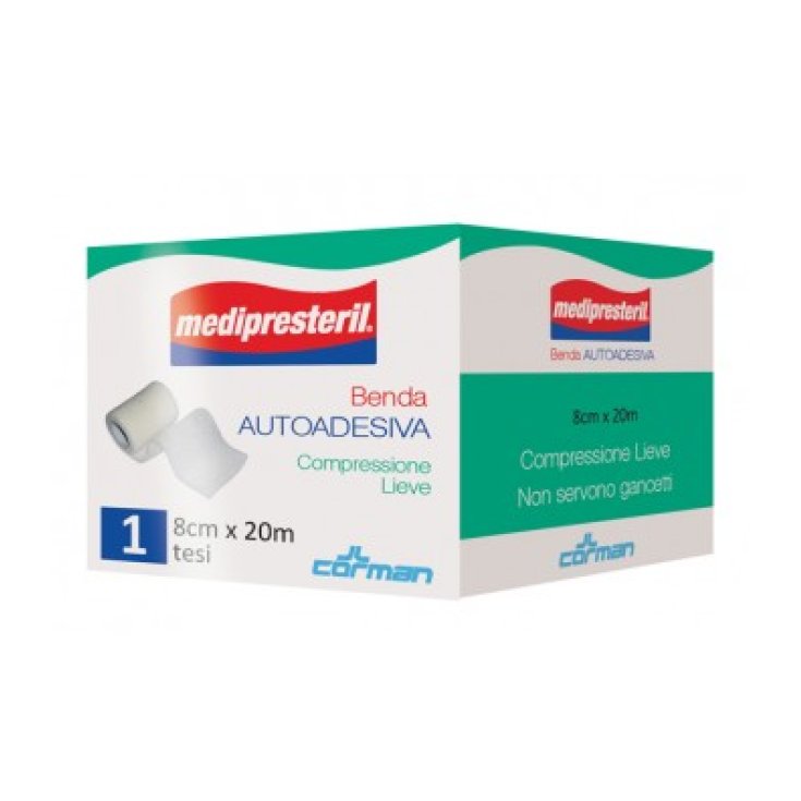 Bandage Auto-Adhésif Medipresteril Corman 8cmx20m