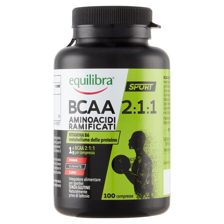 BCAA 2: 1: 1 Equilibra® Acides Aminés Ramifiés 100 Comprimés