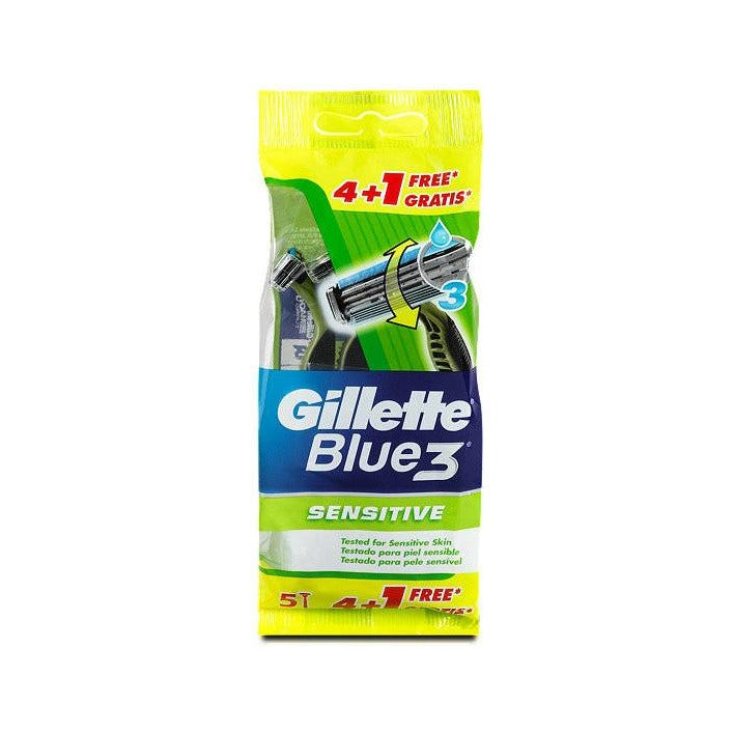 BLUE 3® Sensitive GILLETTE® 4 + 1 Rasoirs