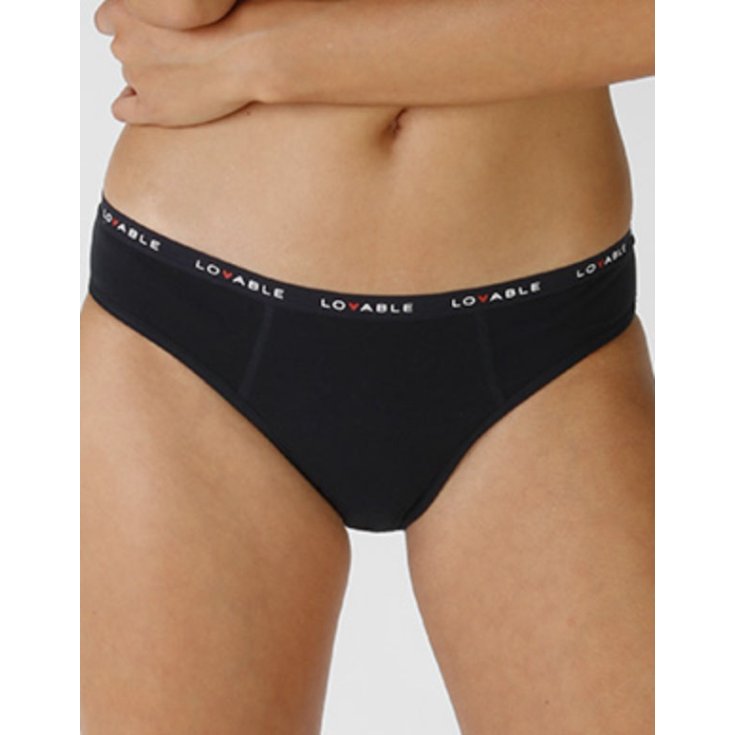 SLIP NOIR FLUX MOYEN TAILLE M LOVABLE