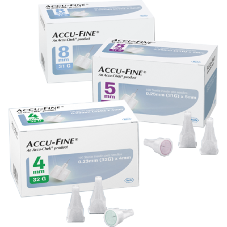 Accu-Fine® G33 4mm Roche Diabète 100 Aiguilles Stylo