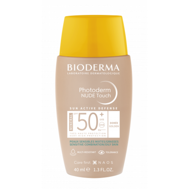 Photoderm Nude Touch Minéral Spf50+ Dorée Bioderma 40 ml