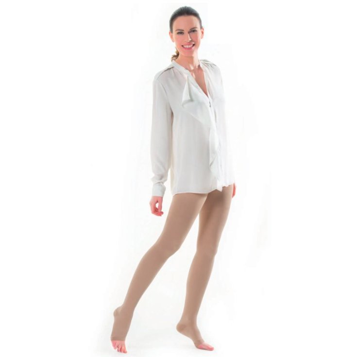 COLLANT LONG KAMILA MICRO C1 BOUT OUVERT COULEUR BEIGE TAILLE L
