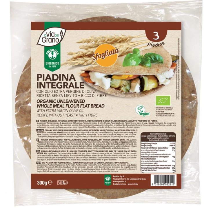 Piadina Complète La Via Del Grano Probios 3x100g