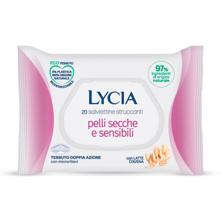 Lycia Lingettes Nettoyantes Peaux Sèches Et Sensibles 20 pièces